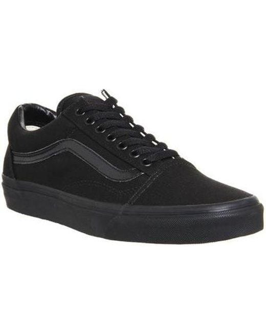 vans old skool black canvas