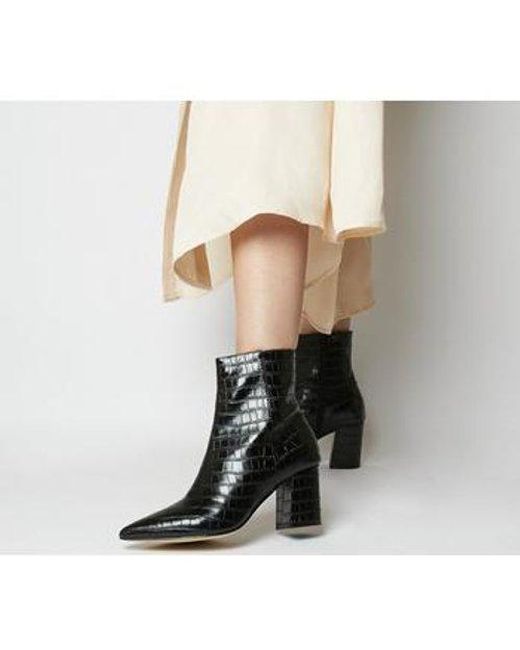pointed block heel boot