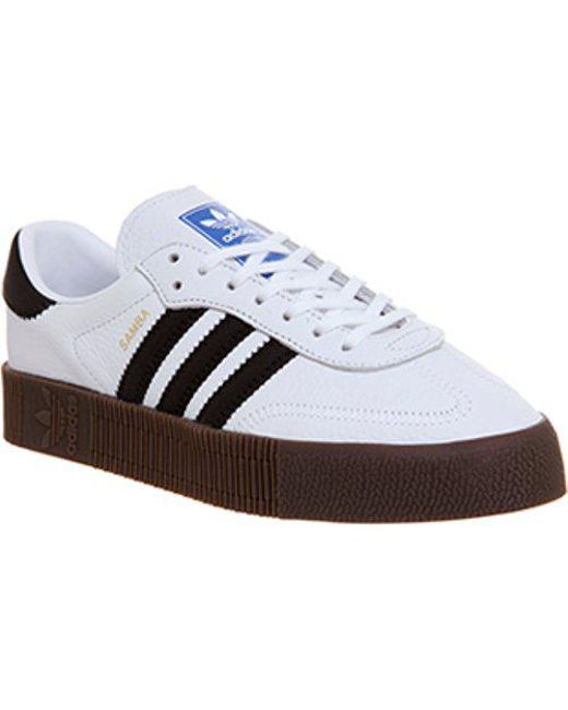 Lyst Adidas Samba Rose In White Adidas White Samba Rose Lyst