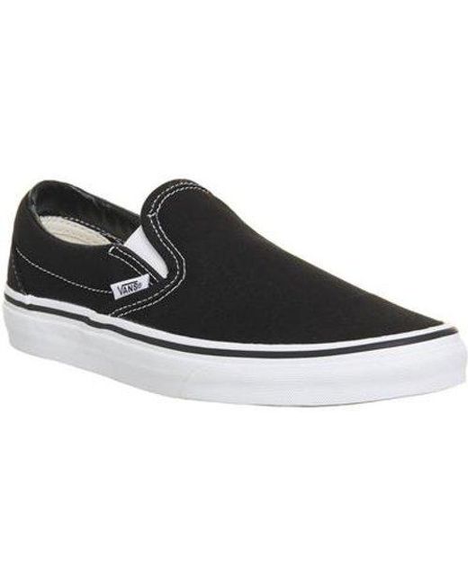 Vans Canvas Classic Slip-on Platform Slip On Trainers in Black - Lyst