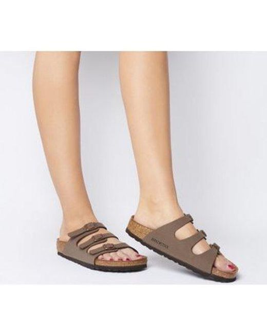 Birkenstock Florida Three Strap Sandal in Brown Lyst
