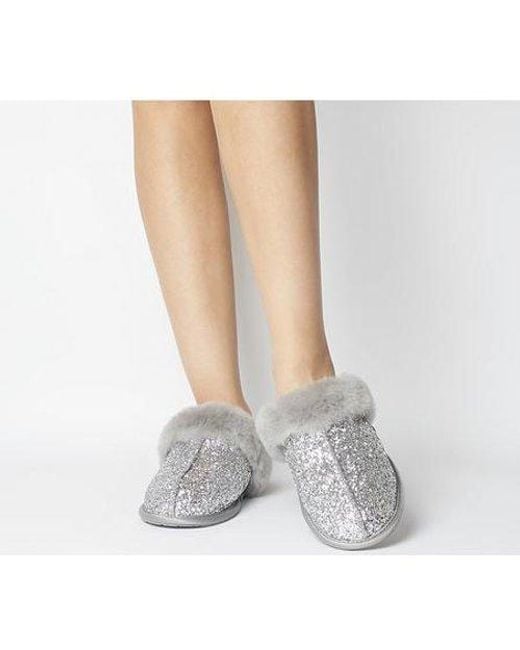 silver glitter ugg slippers