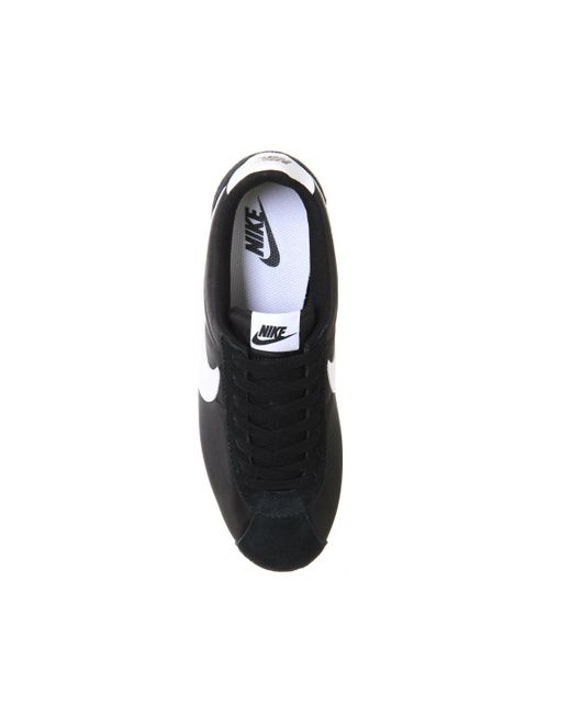 nike black cortez nylon