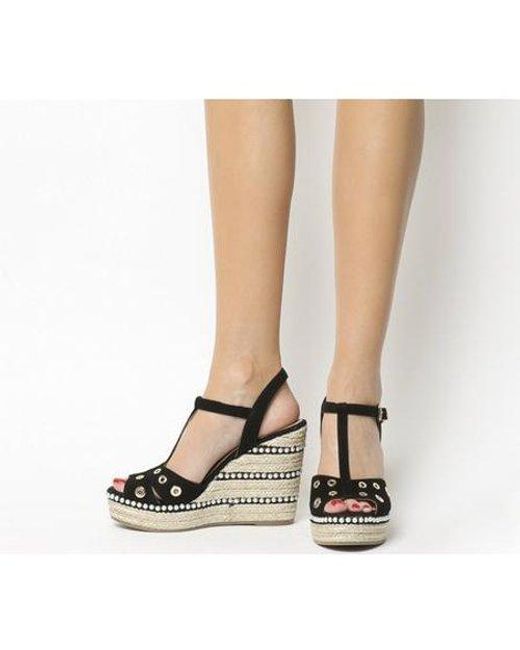 Kanna Ante Negro Wedges//Sandale