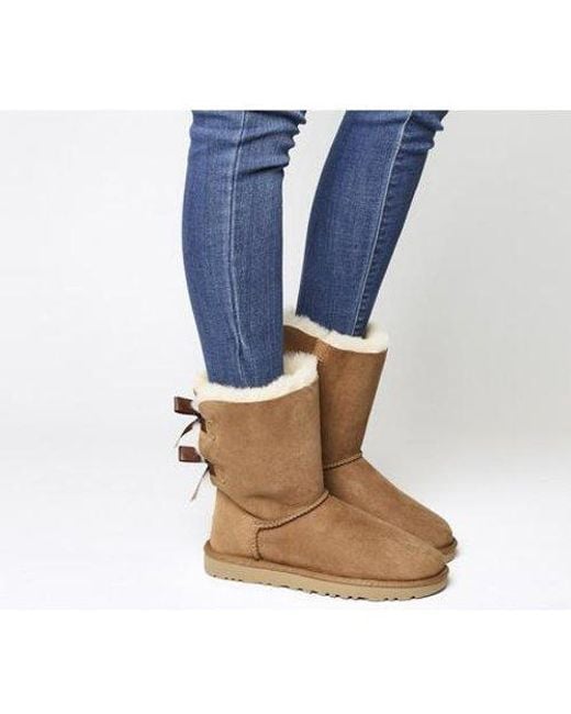 ugg boots tan with bows