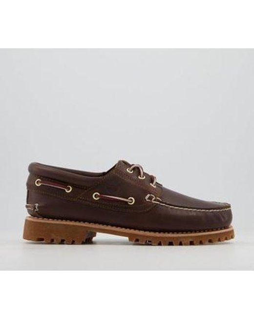 Timberland 3 Eye Classic Lug Boat Shoes in Brown for Men - Lyst
