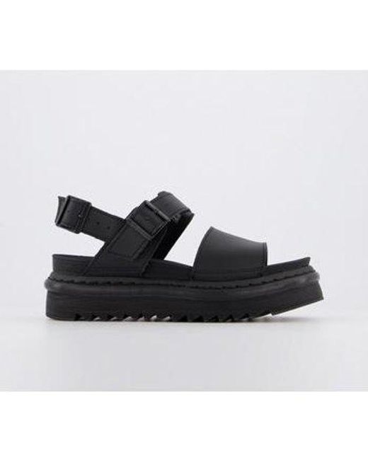 dr martens black voss sandals