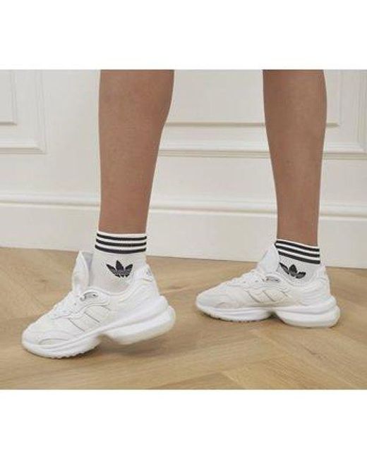 white adidas ankle socks