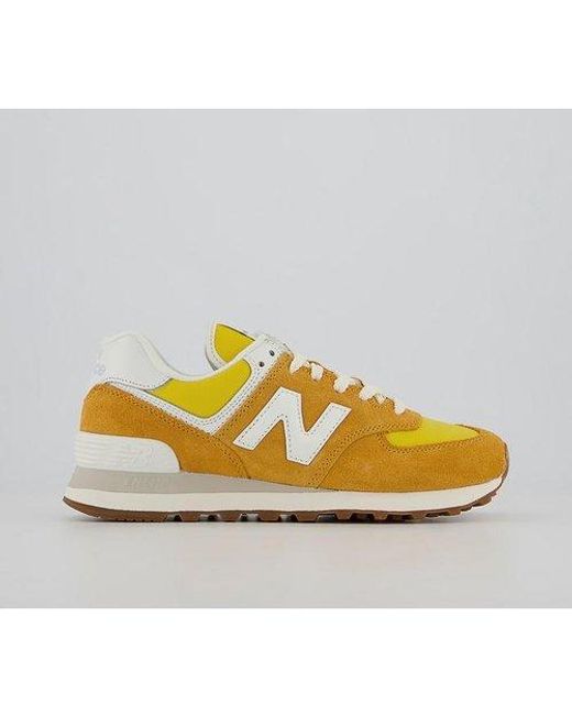 New Balance 574 Trainers in Yellow | Lyst