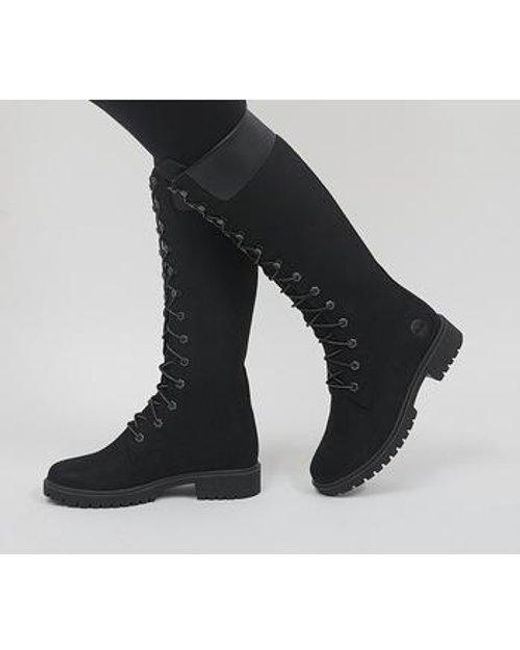 Timberland 14 Inch Premium Nubuck Leather Boots in Black - Save 58% - Lyst
