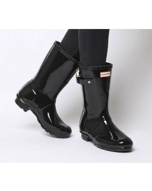 hunter women's original short gloss rain boots