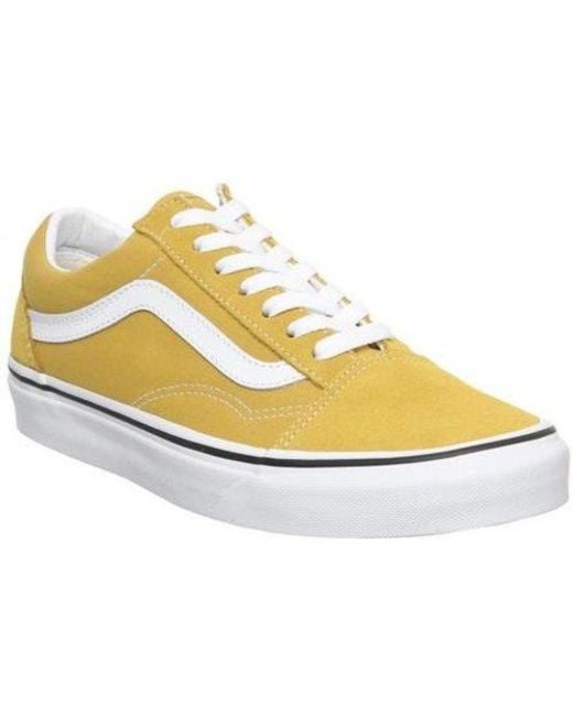 Vans Canvas Old Skool Trainers In Yellow Save 15 Lyst Vans Canvas Old Skool Trainers In