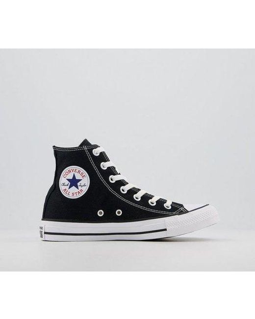 all star hi trainers black canvas