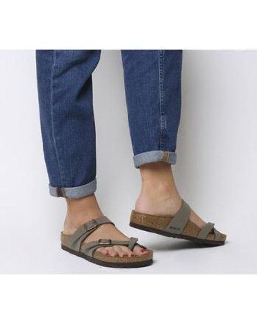 Birkenstock Synthetic Mayari Cross Strap Sandals in Grey (Gray) - Lyst