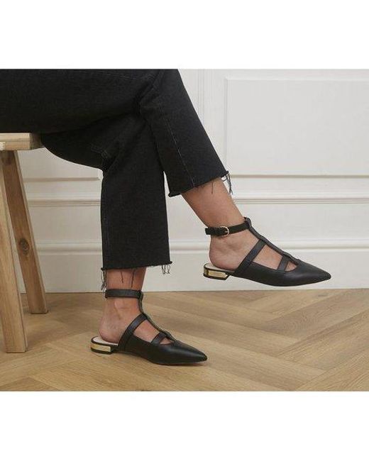 Faithless Pointed Ankle Strap Flats 