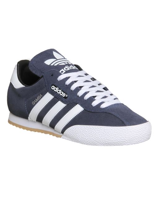 adidas Samba Super Suede Low-Top Sneakers in Navy (Blue) for Men | Lyst