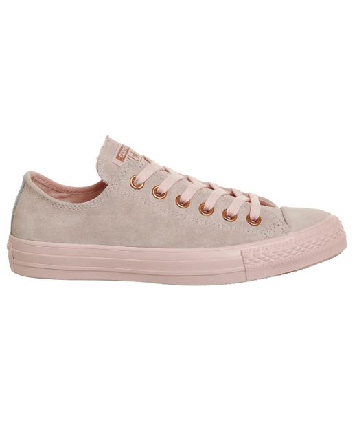 converse pink leather trainers