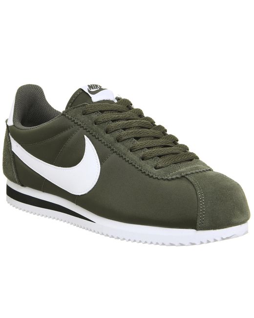 khaki green nike trainers