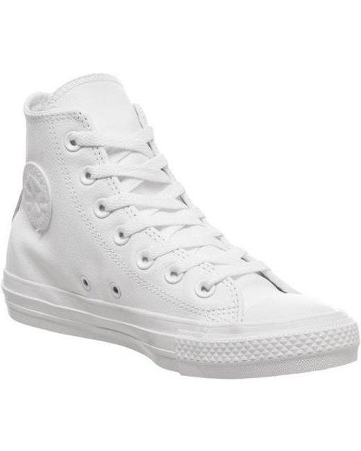 converse all star hi lthr black white