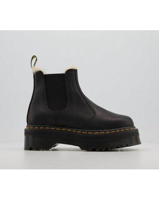 black dr martens fur lined