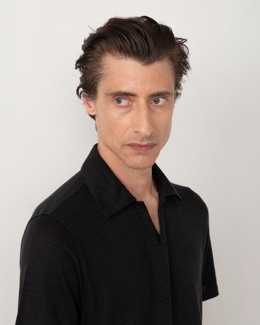 Officine Generale Black T-Shirt Simon for men