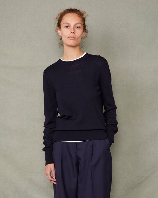 Officine Generale Blue Nine Crew Neck