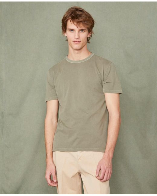 Officine Generale Green Crew Neck T-Shirt