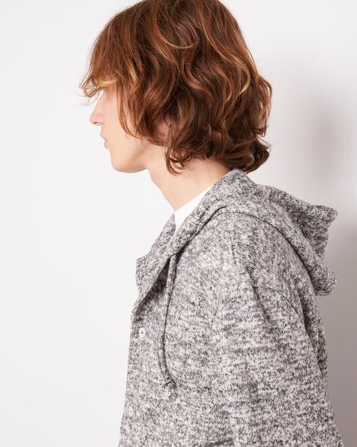 Officine Generale Gray Hoodie Basile for men