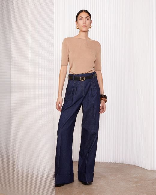 Officine Generale Blue Top Edmee