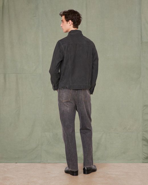 Officine Generale Gray Blouson Liam for men