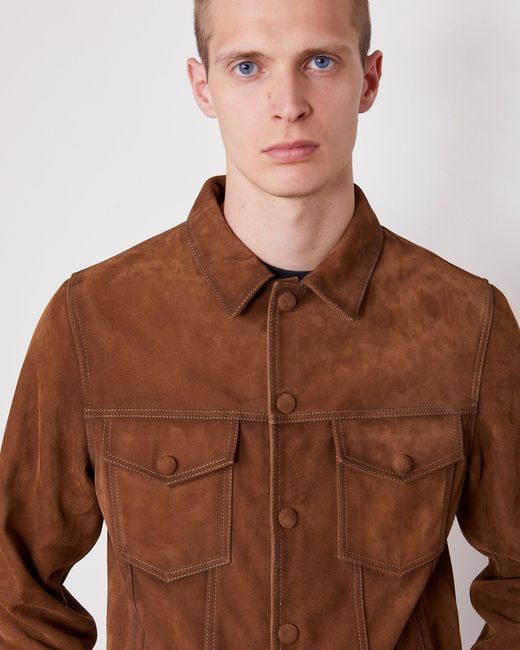 Officine Generale Blue Leonide Jacket for men