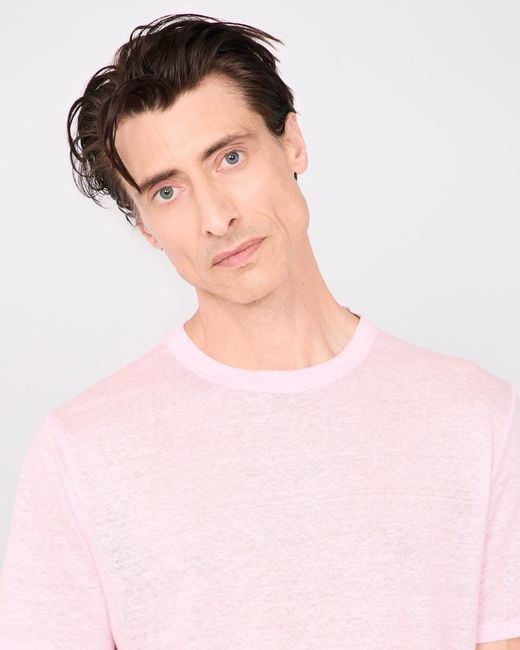 Officine Generale Pink T-Shirt Garment for men