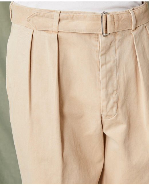 Officine Generale Green Pleated Chino for men