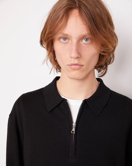 Officine Generale Black Polo Bene for men
