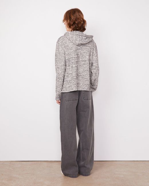 Officine Generale Gray Hoodie Basile for men