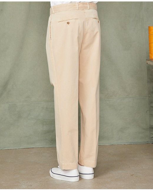Officine Generale Green Pleated Chino for men