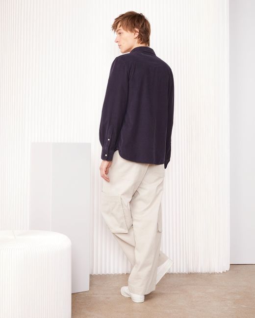 Officine Generale Blue Chemise Benoit for men