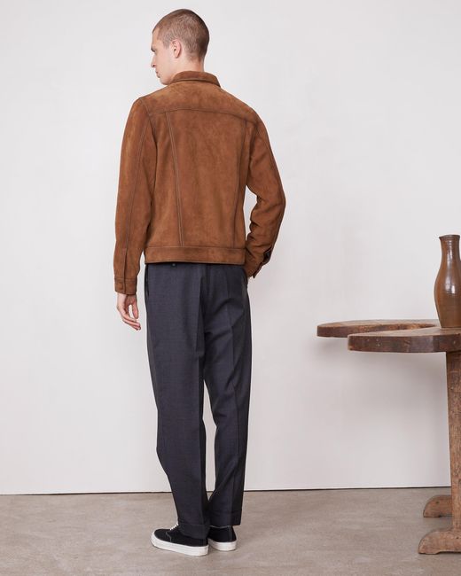 Officine Generale Blue Leonide Jacket for men