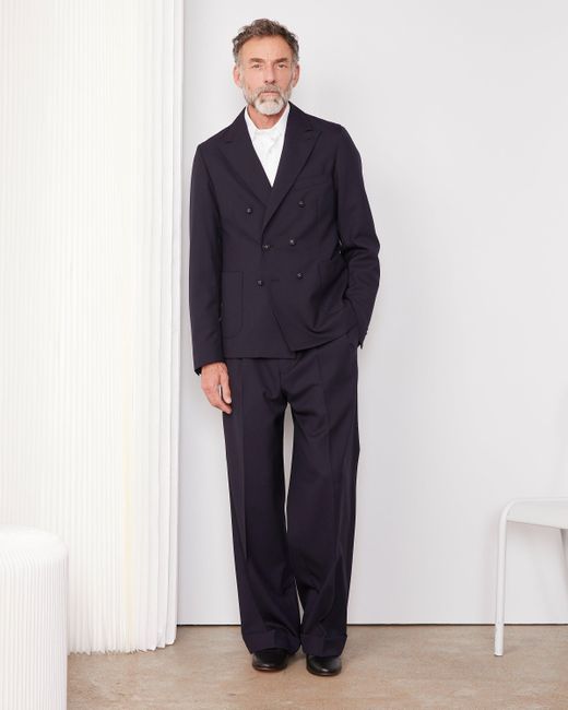 Officine Generale Blue Veste Raphael for men