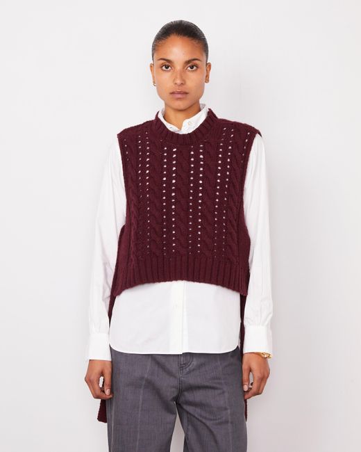 Top Loudia Officine Generale en coloris Red