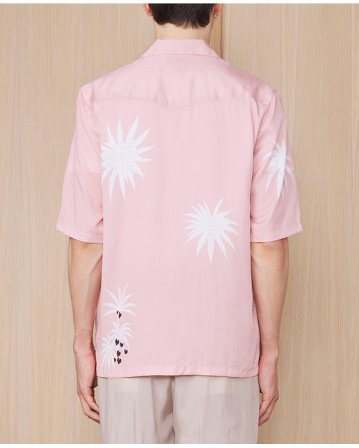 Officine Generale Pink Chemise Eren for men