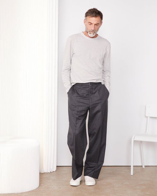 Officine Generale Gray Nash Pants for men