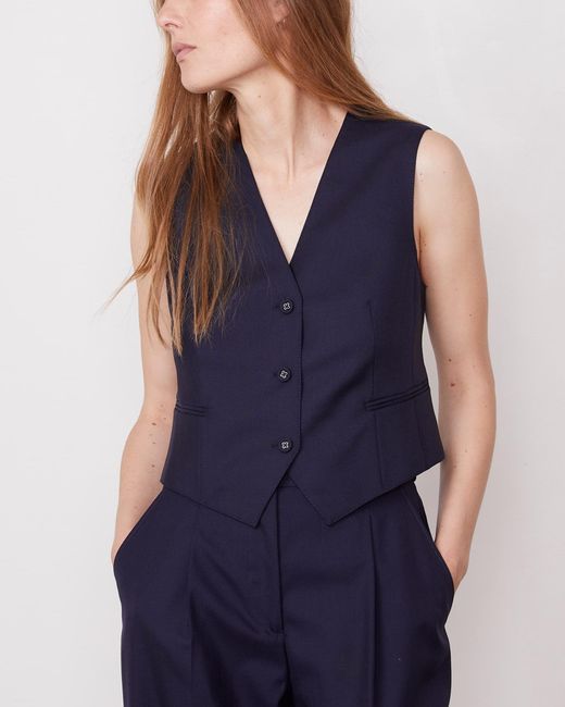Officine Generale Blue Cleore Waistcoat