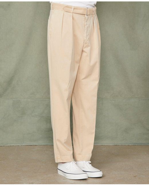 Officine Generale Green Pleated Chino for men