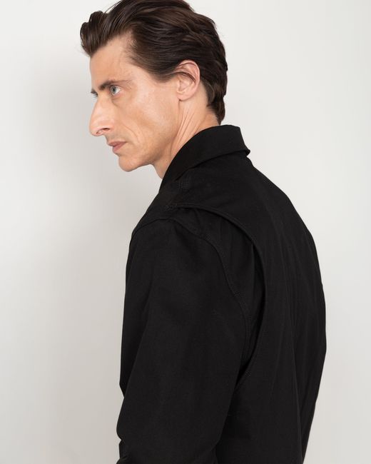Officine Generale Black Veste Bayard for men