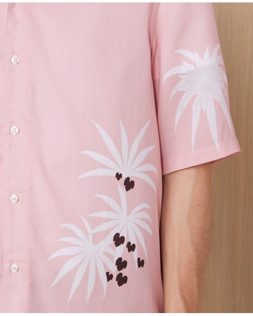 Officine Generale Pink Chemise Eren for men