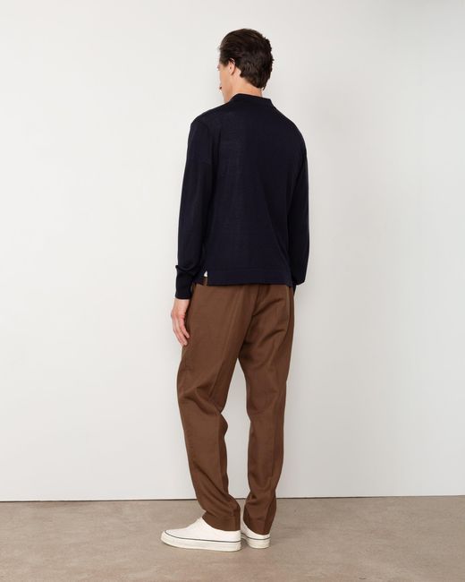 Officine Generale Blue Polo Simone for men