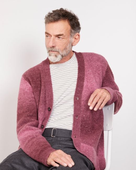 Cardigan Matheo Officine Generale pour homme en coloris Pink