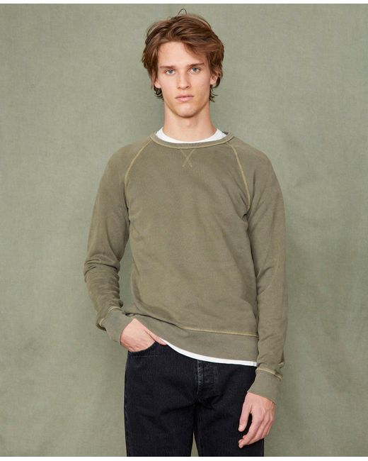 Officine Generale Green Crew Neck Sweatshirt