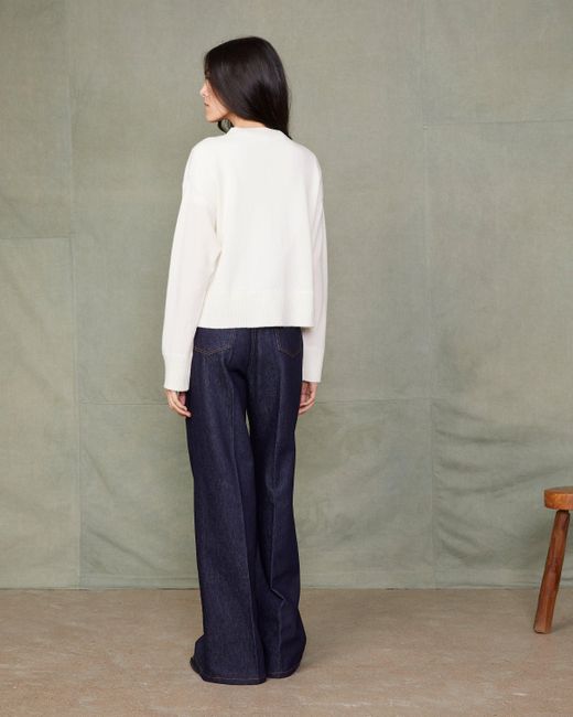 Officine Generale White Nicky Sweater